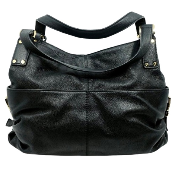 MICHAEL Michael Kors Black Shoulder Bag with Gold Accents - Picture 3 of 6